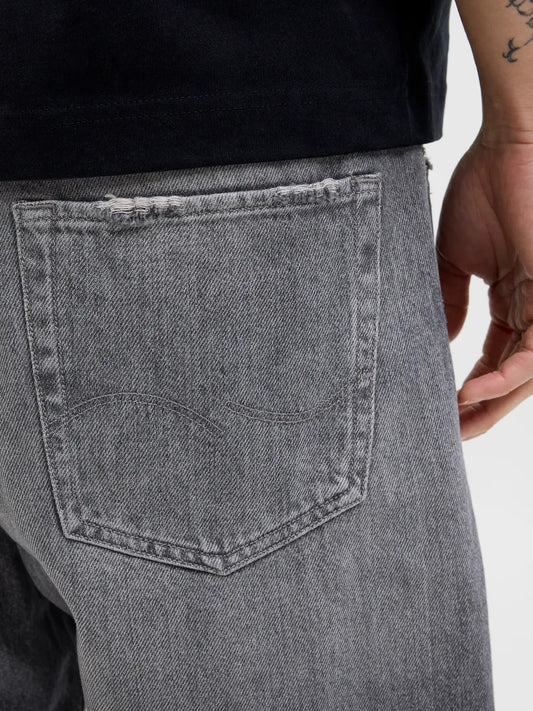 Pantalon corto gris oscuro vaqueros holgado