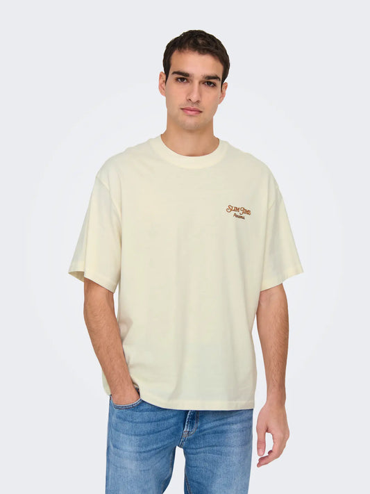 Camiseta blanca oversized Slim Jim