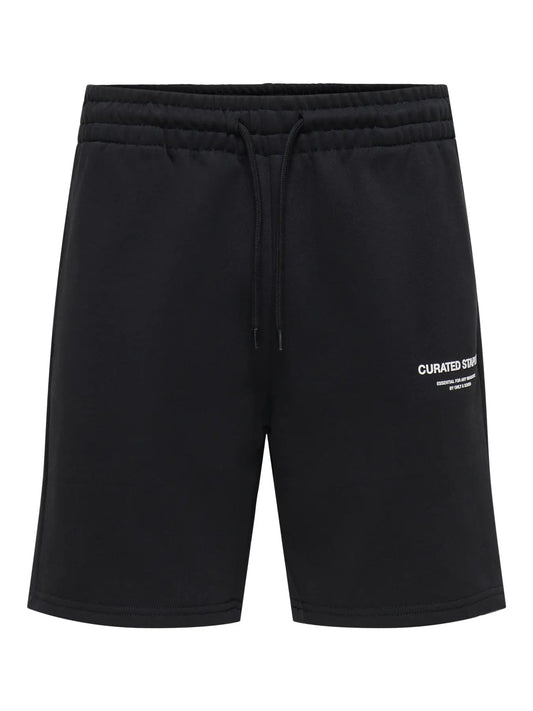 Short Negro de sudadera