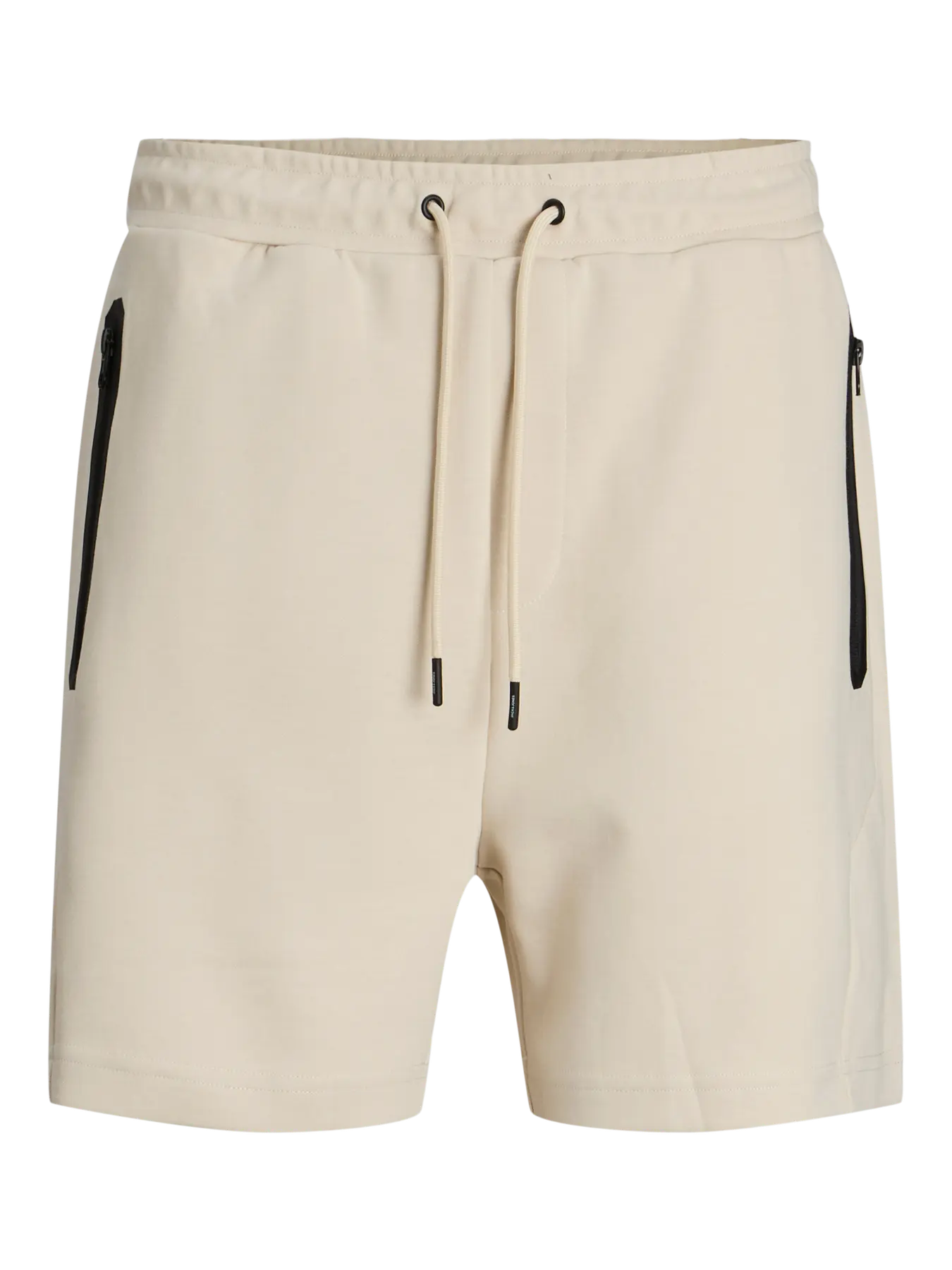 Short beige de sudadera con cadena