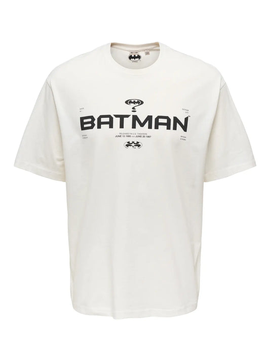 Camiseta blanca "Batman"  estampada en la espalda